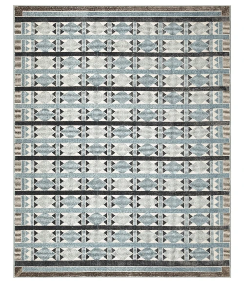 Nourison Nordic Blue NRC06 8 ft. X 10 ft. Rect. Rug