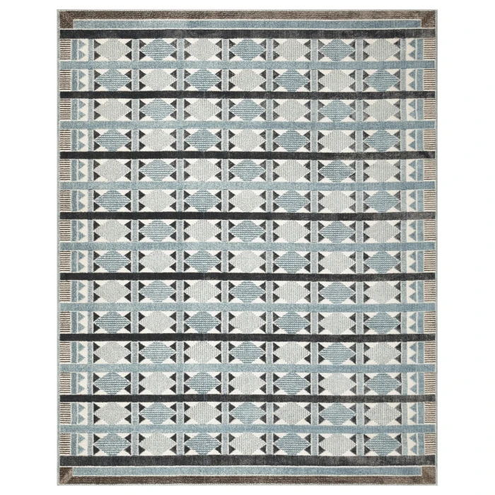 Nourison Nordic Blue NRC06 8 ft. X 10 ft. Rect. Rug
