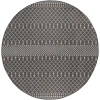 Nourison Positano Black POS02 8ft. Round Rug