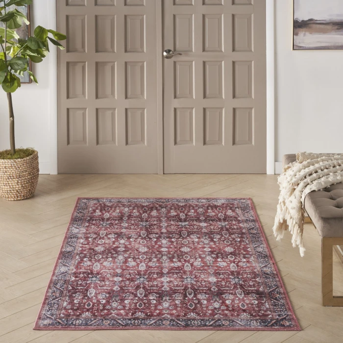 Nourison Home Grand Washables Red GRW06 5ft.3in. x 7ft.3in. Rect. Rug