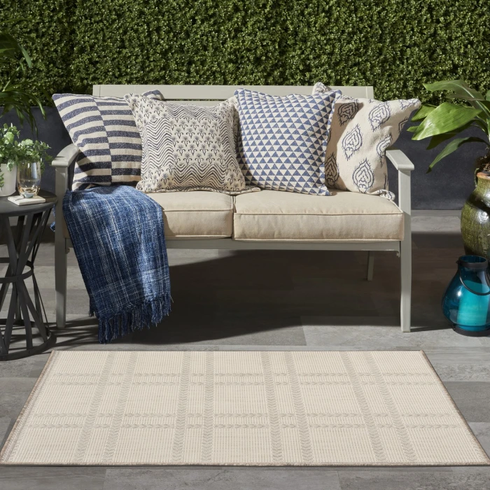 Nourison Home Horizon Indoor/Outdoor Grey HOZ04 3ft. x 5ft. Rect. Rug