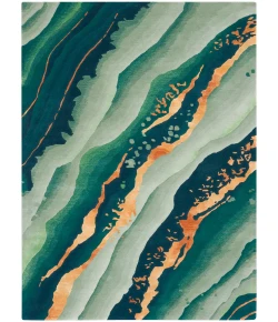 Nourison Home Prismatic PRS30 Emerald 5 ft. 6 in. X 7 ft. 5 in. Area Rug