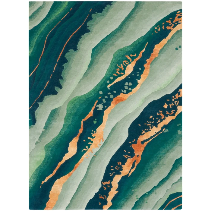 Nourison Prismatic Emerald PRS30 6 ft. X 8 ft. Rect. Rug