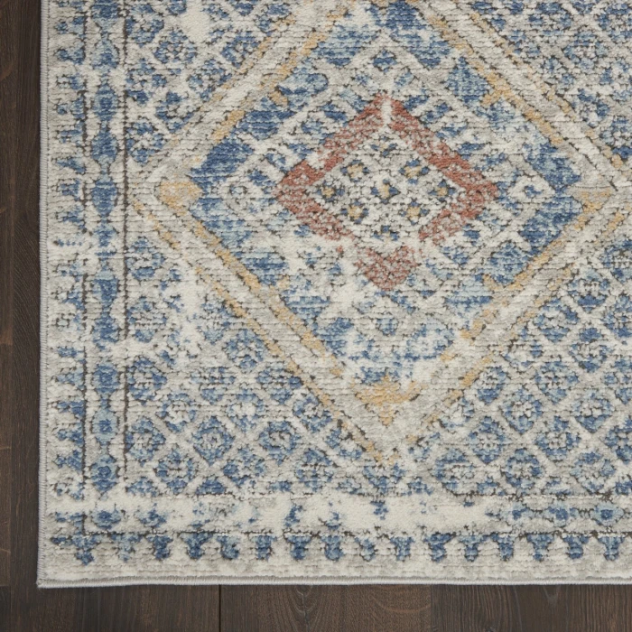Nourison Quarry Blue Ivory QUA16 3ft. x 5ft. Rect. Rug