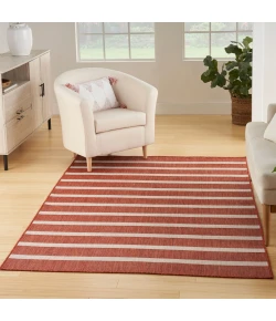 Nourison Home Positano POS03 Terracotta Ivory 5 ft. X 7 ft. Area Rug
