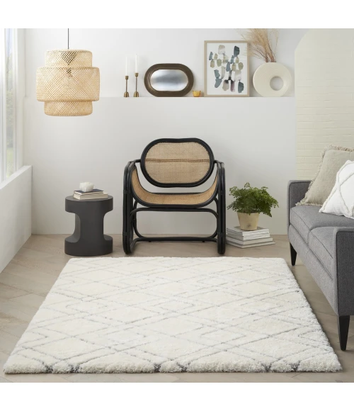 Nourison Home Dreamy Shag Cream / Ivory DRS07 5ft.3in. x 7ft.3in. Rect. Rug