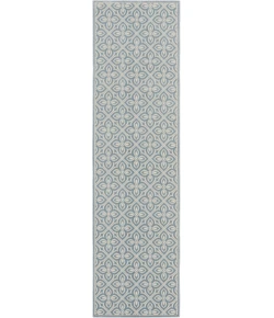 Nourison Home Washable Charm Blue WCH03 2ft.2in. x 10ft. Rect. Rug