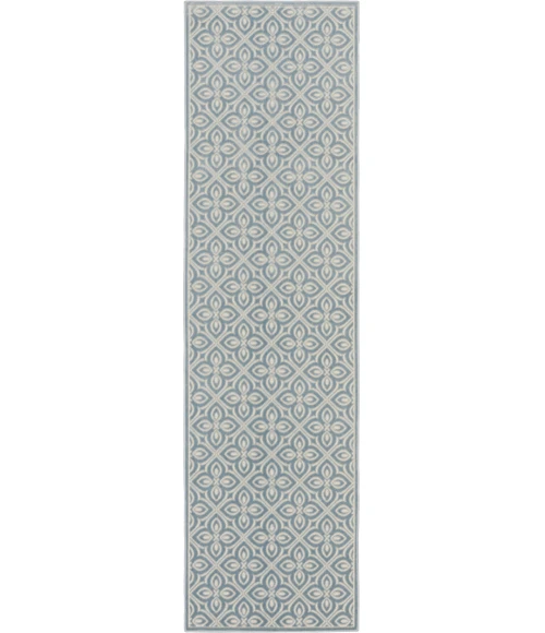 Nourison Home Washable Charm Blue WCH03 2ft.2in. x 10ft. Rect. Rug