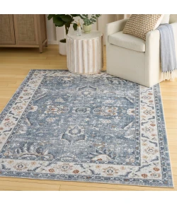 Nourison Home Astra Machine Washable ASW20 Blue 4 ft. X 6 ft. Area Rug