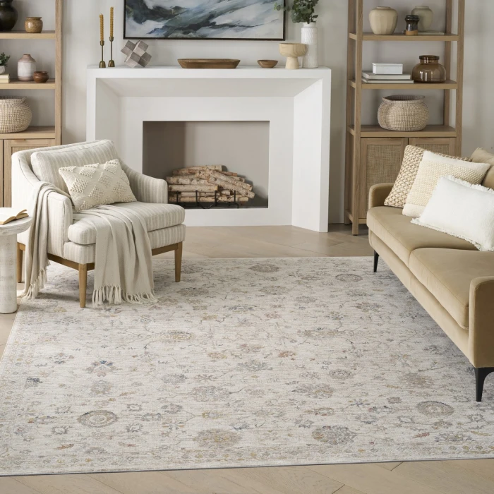 Nourison Home Antique Fusion Cream / Ivory ANF04 3ft.11in. x 5ft.10in. Rect. Rug