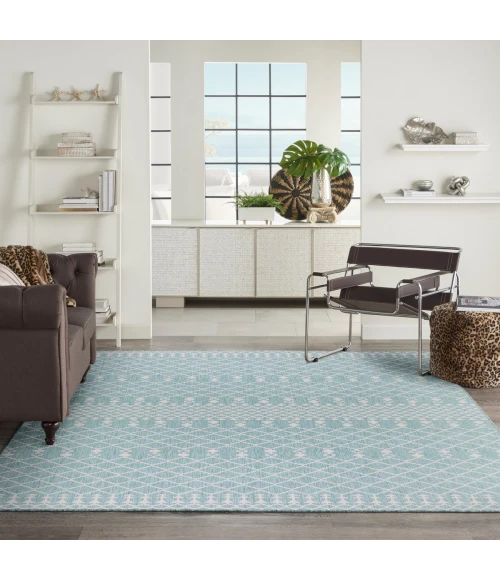 Nourison Positano Aqua POS02 9 ft. X 12 ft. Rect. Rug