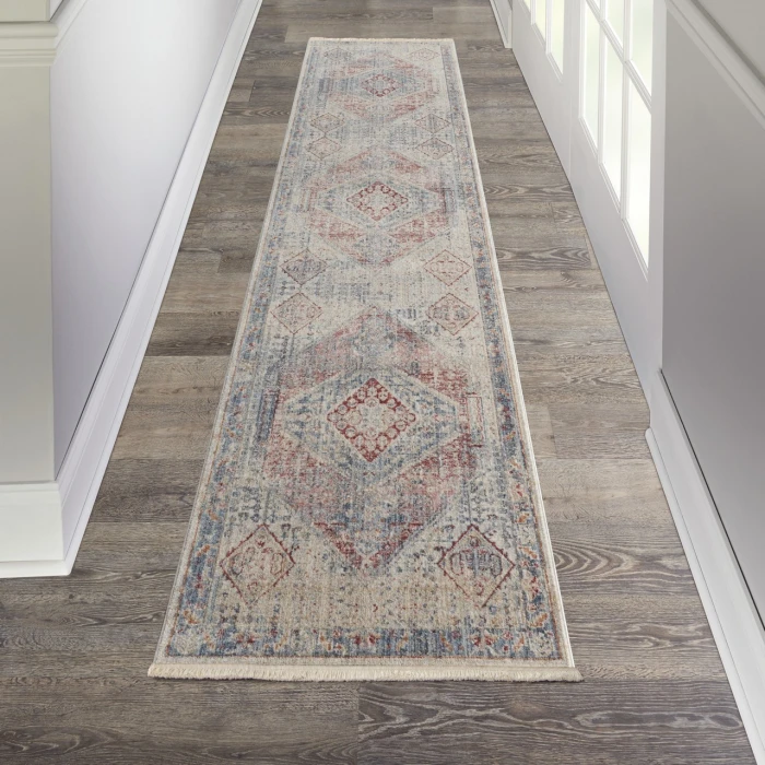 Nourison Home Homestead Blue HMS03 2ft.7in. x 10ft. Rect. Rug