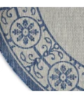 Nourison Country Side Ivory Blue CTR03 5ft.3in. x Round Rug