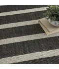 Nourison Positano Black Ivory POS03 8ft. Square Rug