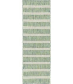 Nourison Home Positano POS03 Blue Green Ivory 2 ft. 2 in. X 8 ft. Area Rug