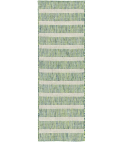 Nourison Positano Blue Green Ivory POS03 2 ft. 2 in. X 8 ft. Rect. Rug