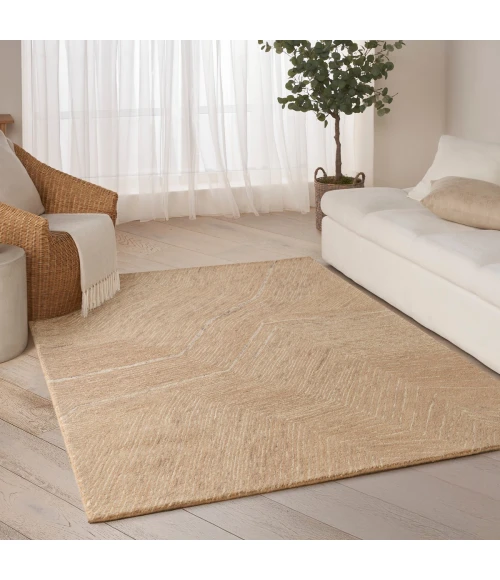 DKNY Pure Angles Camel ANG01 4 ft. X 6 ft. Rect. Rug