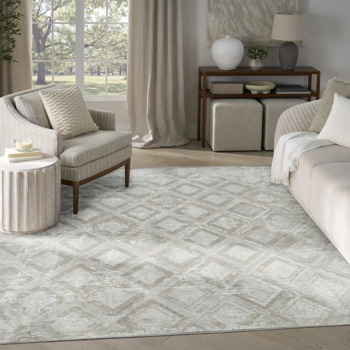 Nourison Dekor Grey DEK05 7 ft. 10 in. X 9 ft. 10 in. Rect. Rug