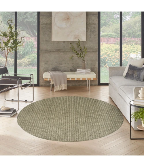 Nourison Tulum Olive TLM02 8 ft. X Round Rug