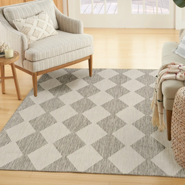 Nourison Positano Light Grey POS04 4 ft. X 6 ft. Rect. Rug