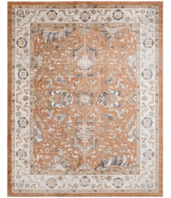Nourison Home Astra Machine Washable ASW20 Rust Ivory 7 ft. 10 in. X 10 ft. Area Rug