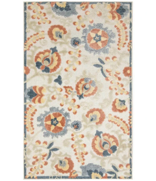 Nourison Aloha Grey Multicolor ALH17 2 ft. 8 in. X 4 ft. Rect. Rug