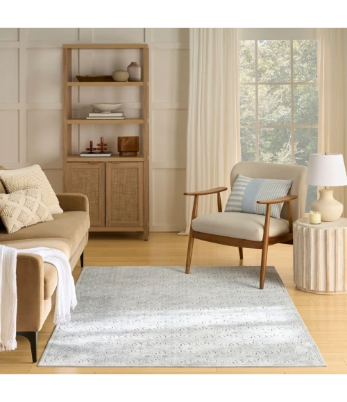 Nourison Washable Charm Blue Ivory WCH03 6 ft. X 9 ft. Rect. Rug