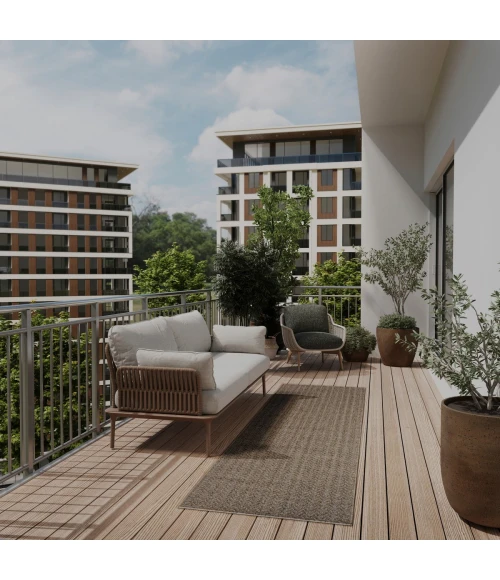 Nourison Tulum Brown TLM02 2 ft. 2 in. X 8 ft. Rect. Rug