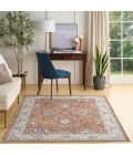 Nourison Astra Machine Washable Rust Ivory ASW20 5 ft. 3 in. X 7 ft. Rect. Rug