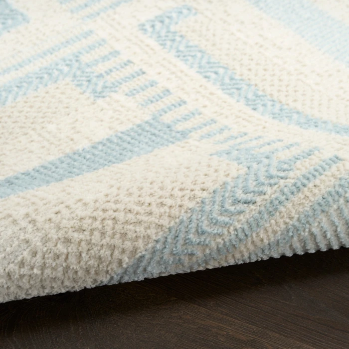 Nourison Nordic Ivory Blue NRC11 5 ft. X 7 ft. Rect. Rug