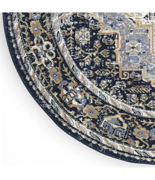 Nourison Nourison Essentials Persian Navy NRE07 6 ft. X Round Rug