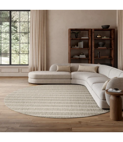 Nourison Positano Grey Ivory POS03 10ft. Round Rug
