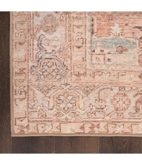 Nourison Vintage Washables Coral Mint VWS11 5 ft. 3 in. X 7 ft. 3 in. Rect. Rug