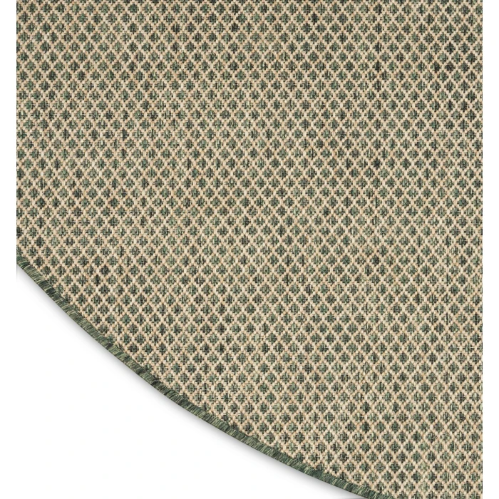 Nourison Home Courtyard Green COU01 8ft. x Round Round Rug