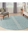 Nourison Positano Aqua POS02 8 ft. X Round Rug