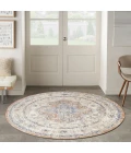 Nourison Nourison Essentials Persian Beige Blue NRE07 6 ft. X Round Rug