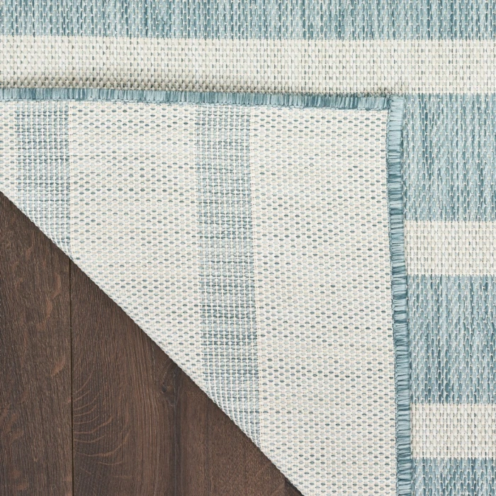Nourison Positano Aqua Ivory POS03 12ft. x 15ft. Rect. Rug