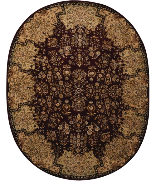 Nourison Home Nourison 2000 Plum 2145 7ft.6in. x 9ft.6in. Oval Oval Rug