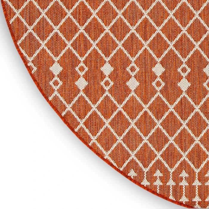Nourison Positano Terracotta POS02 4ft. Round Rug