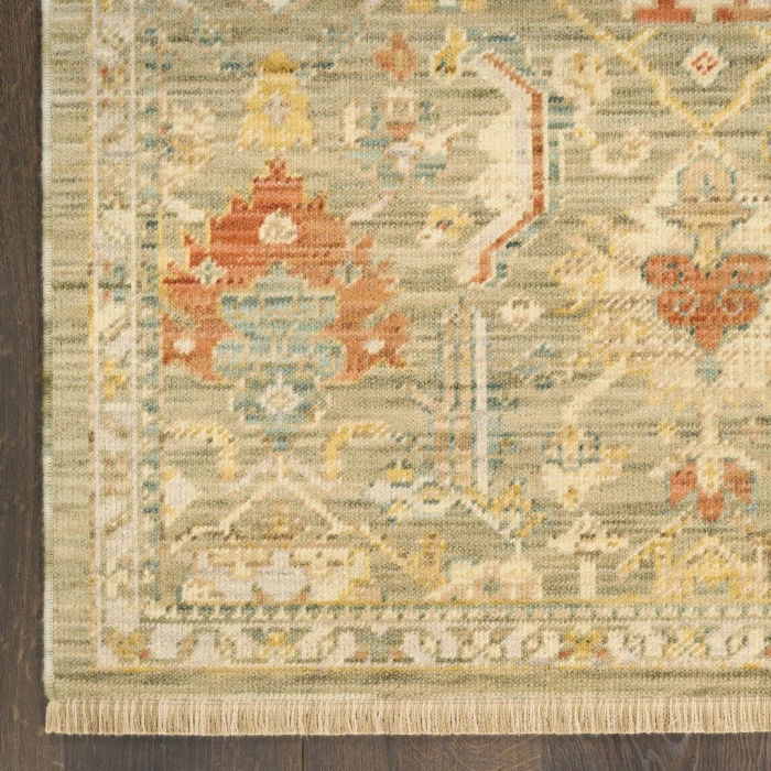Nourison Antique Bloom Sage Multicolor ANB02 10ft. x 13ft. Rect. Rug