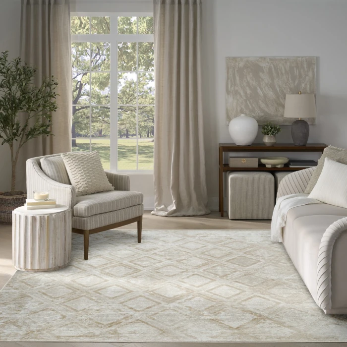 Nourison Dekor Ivory Beige DEK05 7 ft. 10 in. X 9 ft. 10 in. Rect. Rug