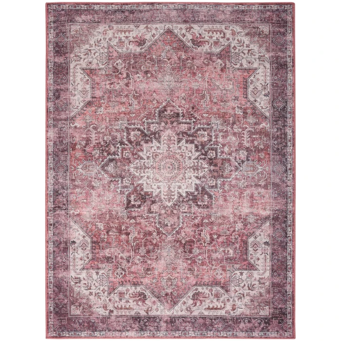 Nourison Nourison Washables Red NWB15 6 ft. X 9 ft. Rect. Rug