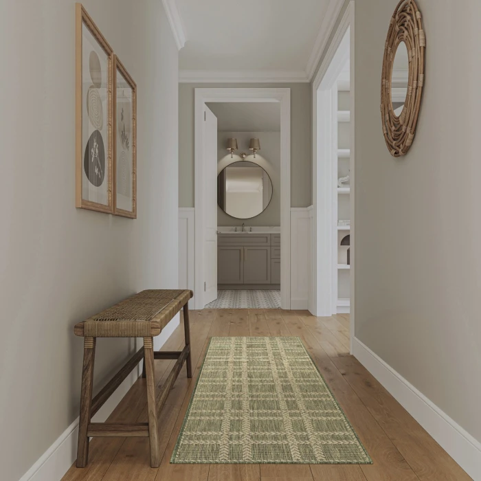 Nourison Home Horizon Indoor/Outdoor Green HOZ04 2ft. x 6ft. Rect. Rug