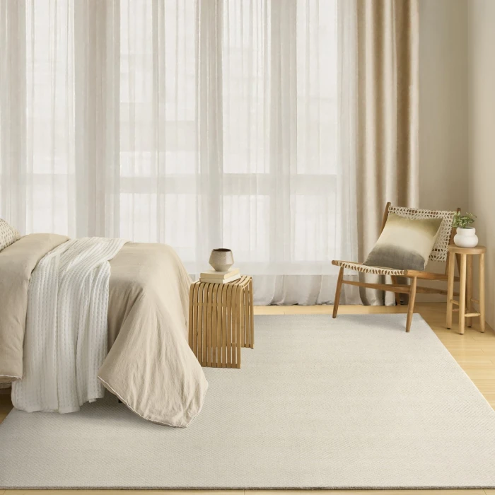 DKNY Pure Rows Cream / Ivory ROW01 5ft.3in. x 7ft.3in. Rect. Rug