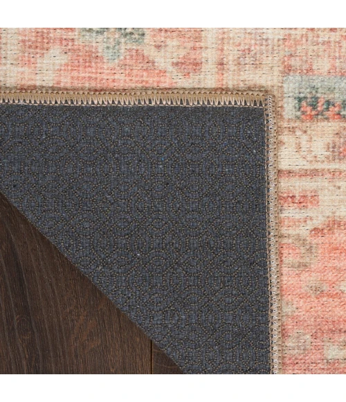 Nourison Vintage Washables Coral Taupe VWS07 5 ft. 3 in. X 7 ft. 3 in. Rect. Rug