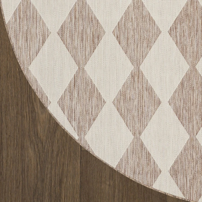 Nourison Positano Beige POS04 5ft. Round Rug