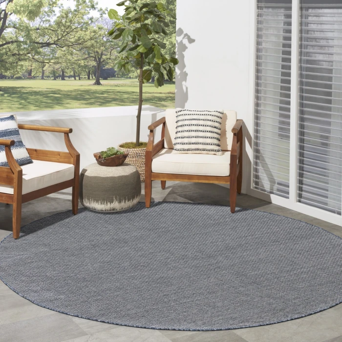 Nourison Home Tulum Blue TLM03 8ft. x Round Round Rug