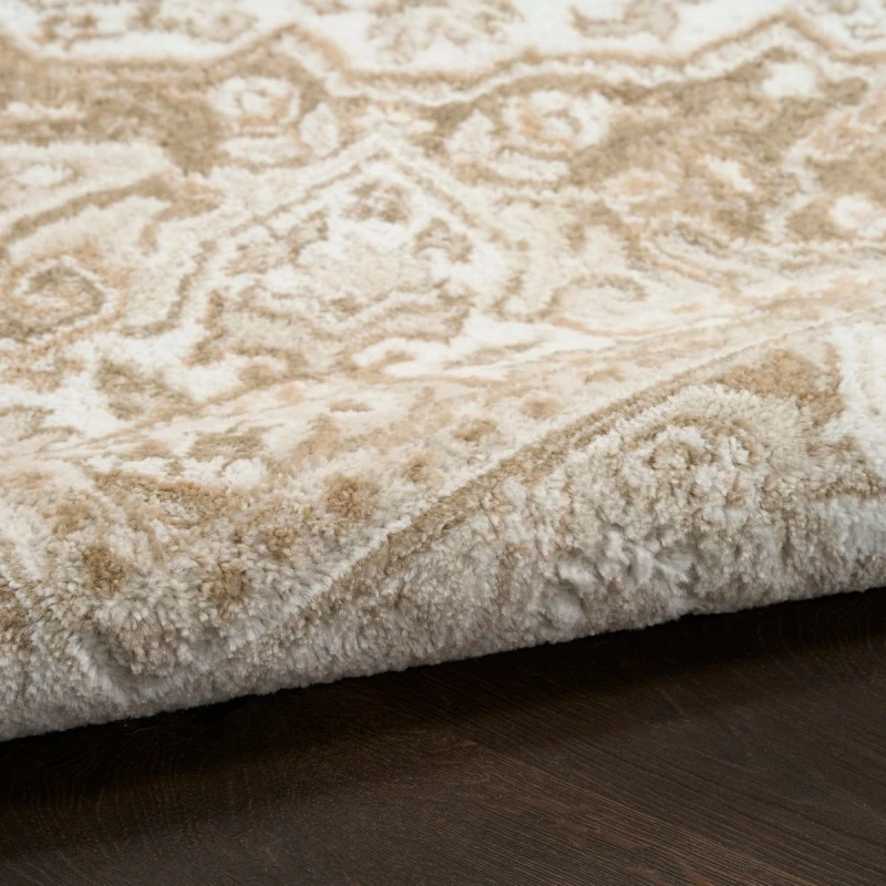 Nourison Dekor Ivory Taupe DEK08 4 ft. X 6 ft. Rect. Rug