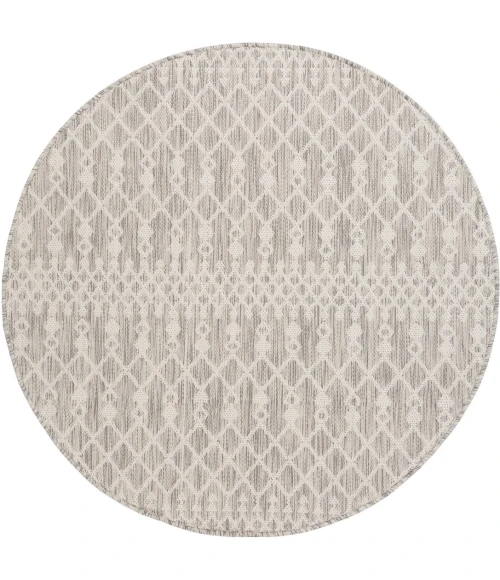 Nourison Positano Light Grey POS02 4ft. Round Rug