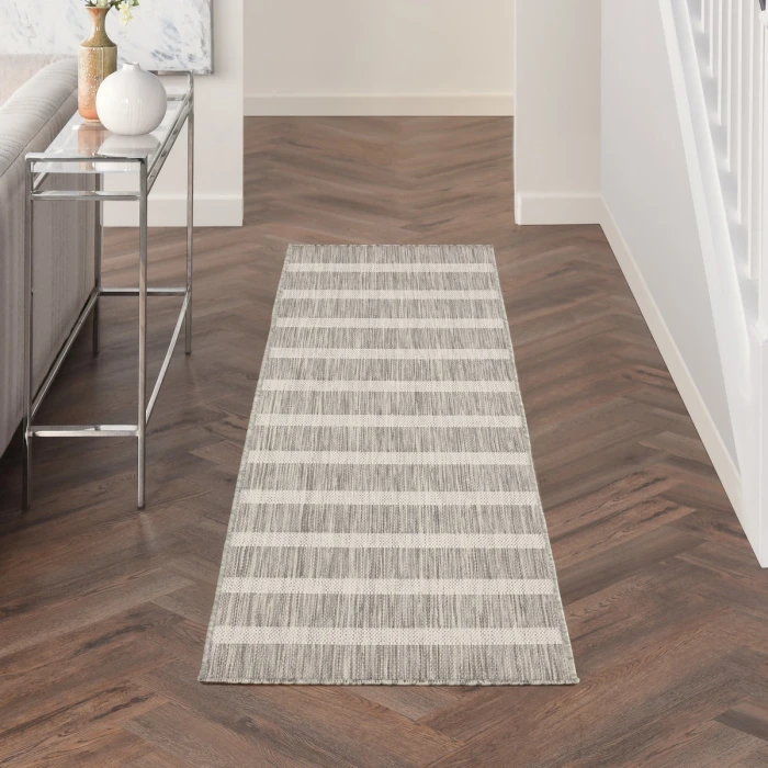 Nourison Positano Grey Ivory POS03 2 ft. X 6 ft. Rect. Rug